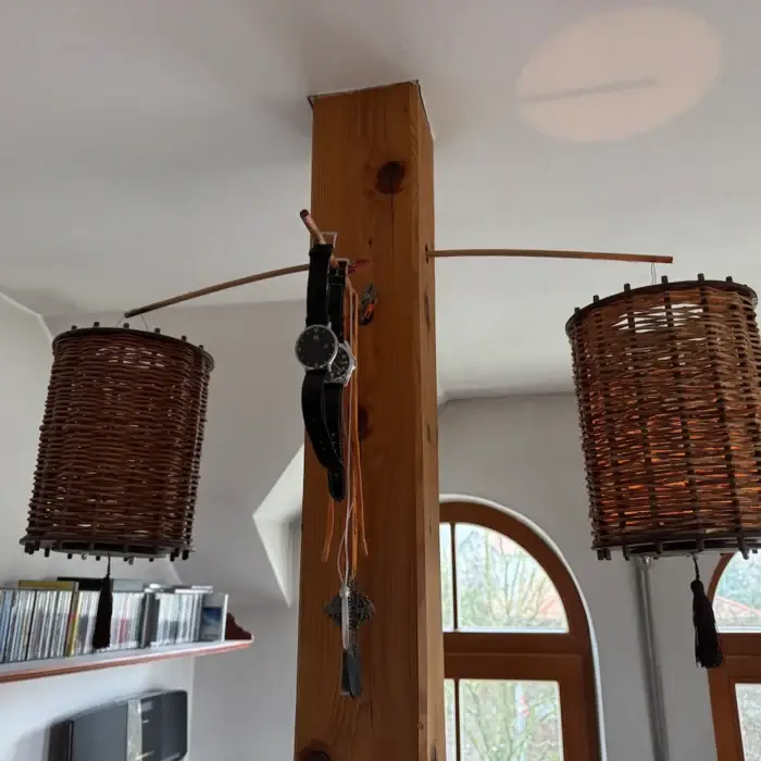 Stínidla lampy z proutí
